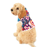 Felpa con cappuccio colorata a spirale per animali domestici | Abbigliamento comodo per cani, vestiti carini per animali domestici, moda elegante per animali domestici, regalo unico per animali domestici, completo colorato per animali domestici